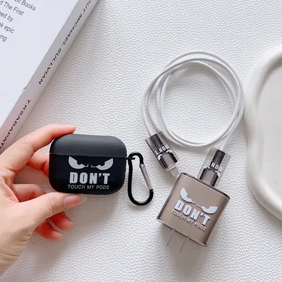 Coole Emoji-Muster-Anzug für Apple Airpods Pro 2. 4 1/2/3 Bluetooth-Kopfhörer-Hülle für 18 W/20 W Ladekopf-Schutzhülle Image