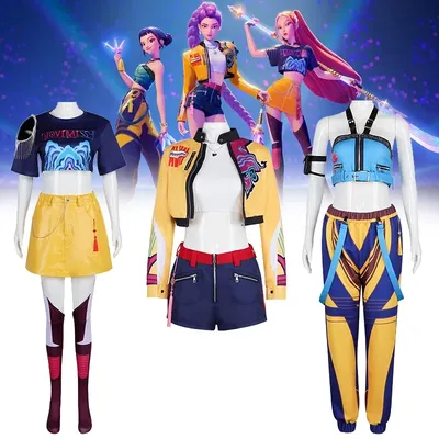 2025 neue Gruppe Idol Roleplay Outfit Frauen Sexy K-Pop Mira Rumi Zoey Dämonenjäger Bühne Cosplay Kleidung Kostüme Halloween Image
