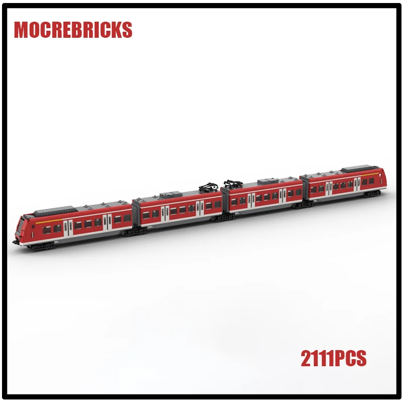 City High Speed Trains Serie BR 424 Personenwagen Eisenbahn Lokomotive Bausteine Montagemodell Kinder Ziegel Spielzeug Geschenke Image