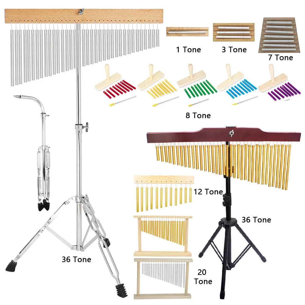 Meditation Energie Glockenspiel 1/3/7/8/20/36 Ton Windspiele Percussion Handglockenspiel Original garantiert Musiklich abgestimmter Wind Zenergy Image