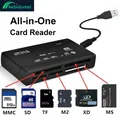 Lettore di schede di memoria tutto in uno Lettore di schede esterno USB 480Mbps SD SDHC MMC M2 MS XD CF Adattatore per lettore TF per fotocamera digitale MP3