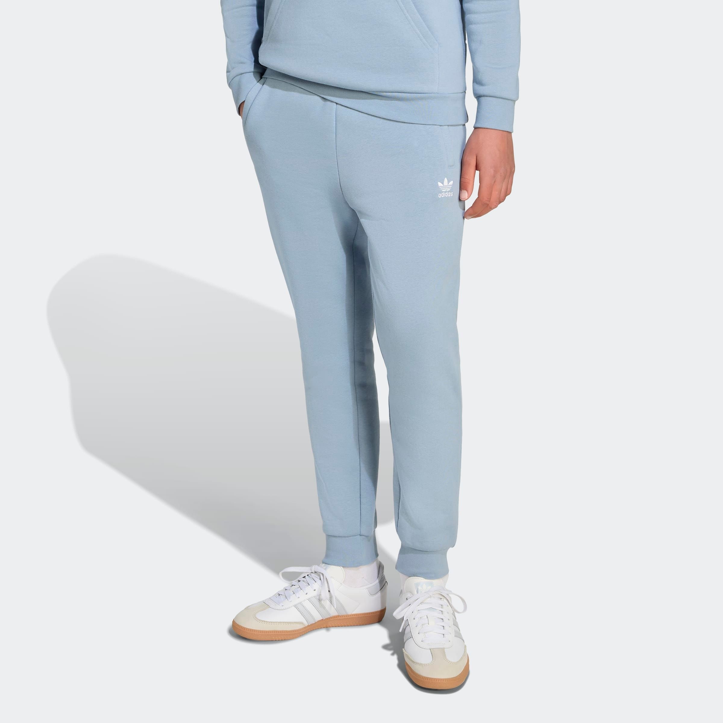 Sporthose ADIDAS ORIGINALS "PANTS", Kinder, Gr. 164, N-Gr, blau (tactile blau), Obermaterial: 70% Baumwolle, 30% Polyester, Hosen Image
