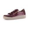 Plateausneaker GABOR, Damen, Gr. 42, rot (bordeaux), Lackleder, glänzend, casual, Schuhe, Freizeitschuh, Halbschuh, Schnürer mit edlen Schmuck-Motiven