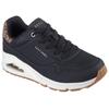 Sneaker SKECHERS "UNO-JUNGLE NITE", Damen, Gr. 35, schwarz (schwarz, leo), Lederimitat, animal-print, sportlich, Schuhe, Schnürschuh, Freizeitschuh mit Wedge-Absatz