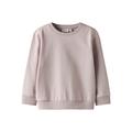 Sweatshirt NAME IT "NMNSELI LS SWE BRU NOOS", Mädchen, Gr. 116, lila (burnished lila), angeraute Sweatware, Obermaterial: 60% Baumwolle, 40% Polyester, unifarben, casual, relaxed fit hüftbedeckend, Rundhals, Langarm Rippbündchen, Sweatshirts
