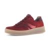Plateausneaker GABOR "FLORENZ", Damen, Gr. 39, rot (bordeaux), Veloursleder, Glattleder, sportlich, Schuhe, Freizeitschuh, Halbschuh, Schnürschuh in Bequemweite G (= weit)