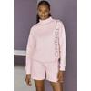 Sweater FRENCH CONNECTION, Damen, Gr. 36/38, rosa, Sweatware, Obermaterial: 60% Baumwolle, 40% Polyester, unifarben, casual, hüftlang, hoch geschlossener Ausschnitt, Langarm, Sweatshirts, besonders softe Qualität