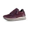 Plateausneaker GABOR "TIURIN", Damen, Gr. 42, rot (bordeaux), Veloursleder, Lackleder, unifarben, sportlich, Schuhe, Schnürschuh, Halbschuh, Komfortschuh Weite H (= sehr weit)