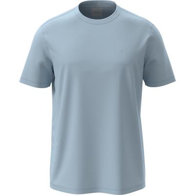 T-Shirt CALVIN KLEIN "SS STRETCH COTTON SLIM TEE", Herren, Gr. S, blau (winter sky), Single Jersey, Obermaterial: 95% Baumwolle, 5% Elasthan, unifarben, casual, slim fit normal, Rundhals, Kurzarm eingesetzt abgesteppte Kante, Shirts, Mit... Image