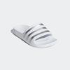 Badesandale ADIDAS SPORTSWEAR "AQUA ADILETTE", Gr. 38, silber (cloud weiß, silber metallic, cloud weiß), Synthetik, sportlich, Schuhe Badelatschen Pantolette