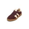 Sneaker MARC O'POLO "aus Rindleder in Cord-Optik", Damen, Gr. 39, schwarz aubergine rot, raw cotton, Obermaterial: 100% Leder (Rind), unifarben, Schuhe