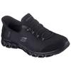 Slip-On Sneaker SKECHERS "GLIDE-STEP-PURSUIT", Damen, Gr. 37, schwarz, Textil, unifarben, sportlich, Schuhe, Freizeitschuh mit elastischem Einstieg, Topseller