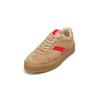 Sneaker MARC O'POLO "aus softem Veloursleder", Damen, Gr. 38, light pure sand, rot, Obermaterial: 100% Leder (Rind), unifarben, Schuhe