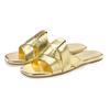 Pantolette LASCANA "Mule, Sommerschuh, offener Schuh, Sandale", Damen, Gr. 38, gold (goldfarben), Obermaterial: 100% Lederimitat. Futter: 100% Lederimitat. Decksohle: 100% Lederimitat. Laufsohle: 100% Synthetik, unifarben, elegant, Schuhe, mit...
