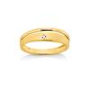 Fingerring OROLINO "Gold 585 glanz/matt mit Brillant 0,02ct." Gr. 58, gelb (gelb, weiß), Fingerringe, Damen, 058 (18,5), 0,02 ct SI = kleine Einschlüsse, Gold