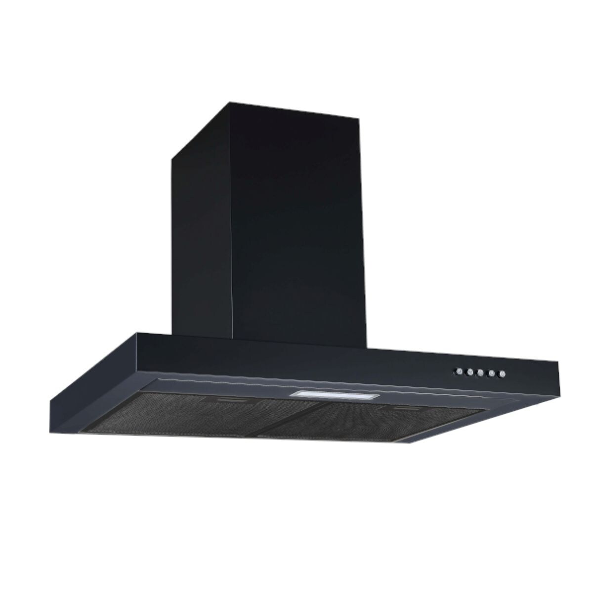 PKM Kaminabzugshaube 6004BH - 60cm, schwarz, Edelstahl, LED, Dunstabzugshaube Image