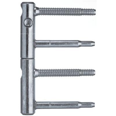 Türband anuba 3-DIM 2-tlg. Bolzen 60 mm, Bandhöhe 112mm, ø 15mm, verzinkt silber Image