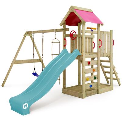 Spielturm Klettergerüst MultiFlyer mit Schaukel & Rutsche, Kletterturm mit Sandkasten, Leiter & Image