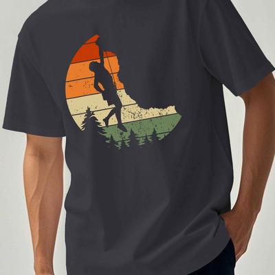 TEMU Climb Men's Short Sleeve T-shirt Summer T-shirt Top Image