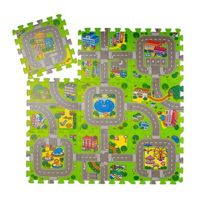 TEMU Road Puzzle Mat With Animals Image