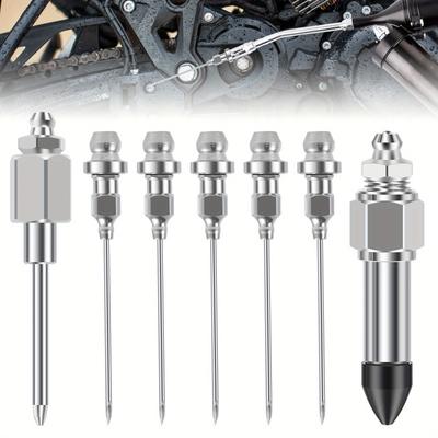 TEMU Grease Needle Accessory Set,solid Machinery Grease Nozzles Anti Leaking Grease Needle Nozzles Kit Easy To Transport Grease Injector Needle Adapter Set For Lubricating Image