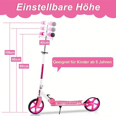 TEMU 3 Height Adjustable, Foldable Scooter With , 205mm Kick Scooter In From Image