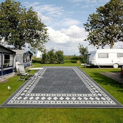 TEMU 850gsm Heavyweight Polyester Outdoor Mat - Modern Minimalist , Non-slip & Machine Washable, Multiple Sizes For Garden, Patio, Weddings, Parties - Durable & Moisture-resistant, Large Outdoor Mat Image