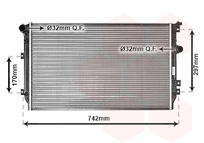 Van Wezel Kühler, Motorkühlung [Hersteller-Nr. 58002287] für Seat, VW Image