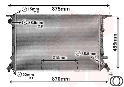 Van Wezel Kühler, Motorkühlung [Hersteller-Nr. 03002290] für Audi Image