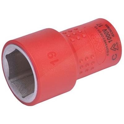 Sw Stahl Steckschlüsseleinsatz, 3/8, 19 mm, VDE [Hersteller-Nr. 05520L-19] Image