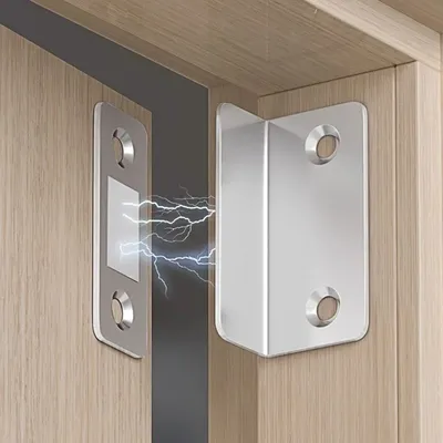 L-Type Strong Magnetic Door Closer Cabinet Catches Latch Magnet Wardrobes Door Stopper Ultra Thin Closures Furniture Fittings