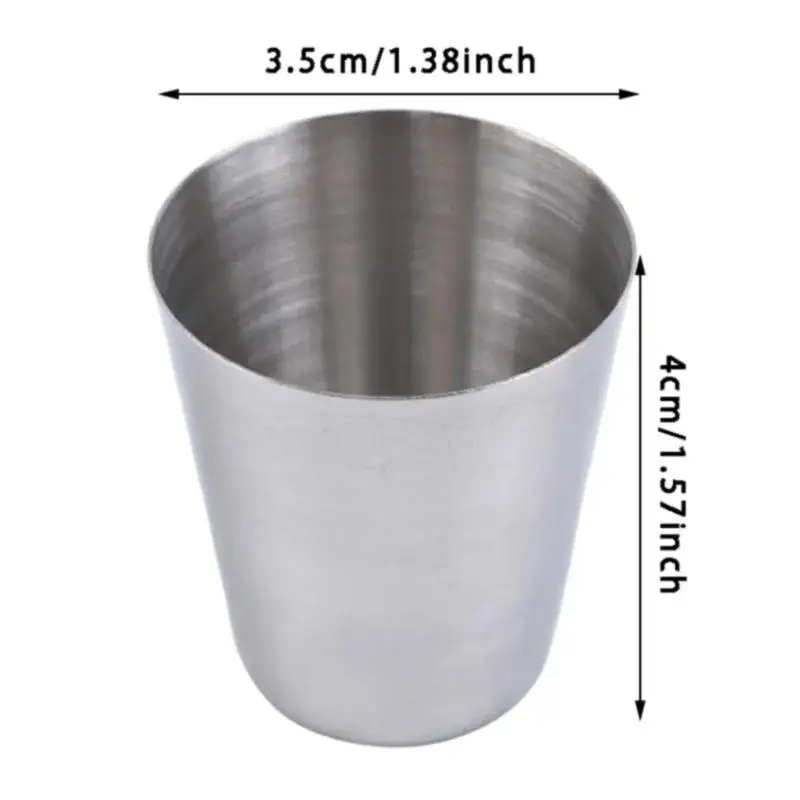 Neue 30 ml Tassen Set Edelstahl Wein Bier Tassen Tasse 4 stücke Image