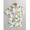 Camicia da uomo Camicia da festa con risvolto Camicia da uomo casual da strada Manica corta Estate Nuova moda Banana Animazione Stampa 3D Top Abbigliamento da uomo