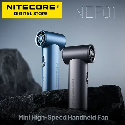 NITECORE NEF01 Mini Handheld Fan 166g Portable Pocket Blower Emergency Power Bank for Outdoor Camping Commute Hiking Concert