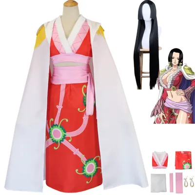 Anime Seven Warlords of The Sea Boa·Hancock Cosplay Kostüm Empire Schlange Rosa Rock Umhang Perücke Frau Sexy Halloween Anzug Image