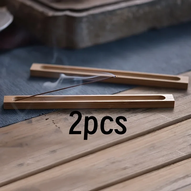 2PCS 23cm Holz Sandelholz Spule Basis Hause Linie Weihrauch Brenner Holz Weihrauch Stick Halter Dekoration Handwerk Weihrauch Stick halter Image
