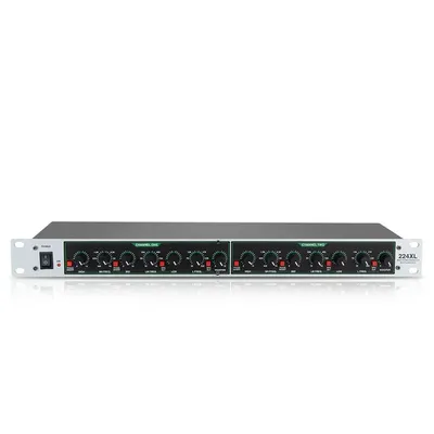 224XL Professional 2-Way Stereo 4-Way Mono Audio Crossover with High-Pass Filter Subwoofer Stage DJ Sound System Speakers