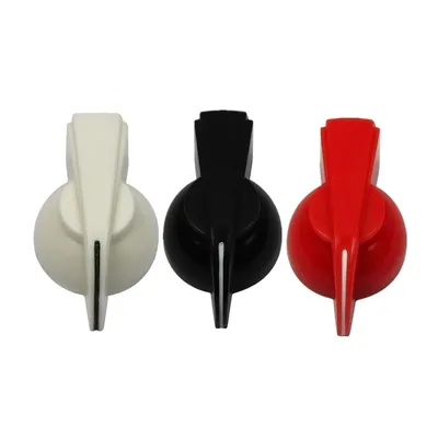 FLEOR 6pcs Big Chicken Head Knobs Amp Amplifier Guitar Effect Pedal Knobs Black /Red/White Choose for Guitar Accessories