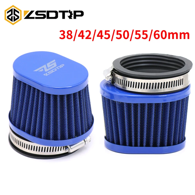 ZSDTRP 2 Stück Motorrad-Luftfilter 38/42/45/50/55/60 mm für GY6 50 cc 110 cc 125 cc Motorrad Roller ATV Dirt Bike Image