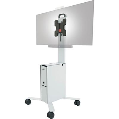 Durable Coworksation Mobile Tv Cart - 3 Shelf - 39.68 lb Capacity - 4 Casters - High Density Fiberboard (Hdf) - X 22.5" X 22.6" X 50.9" - Aluminum Frame
