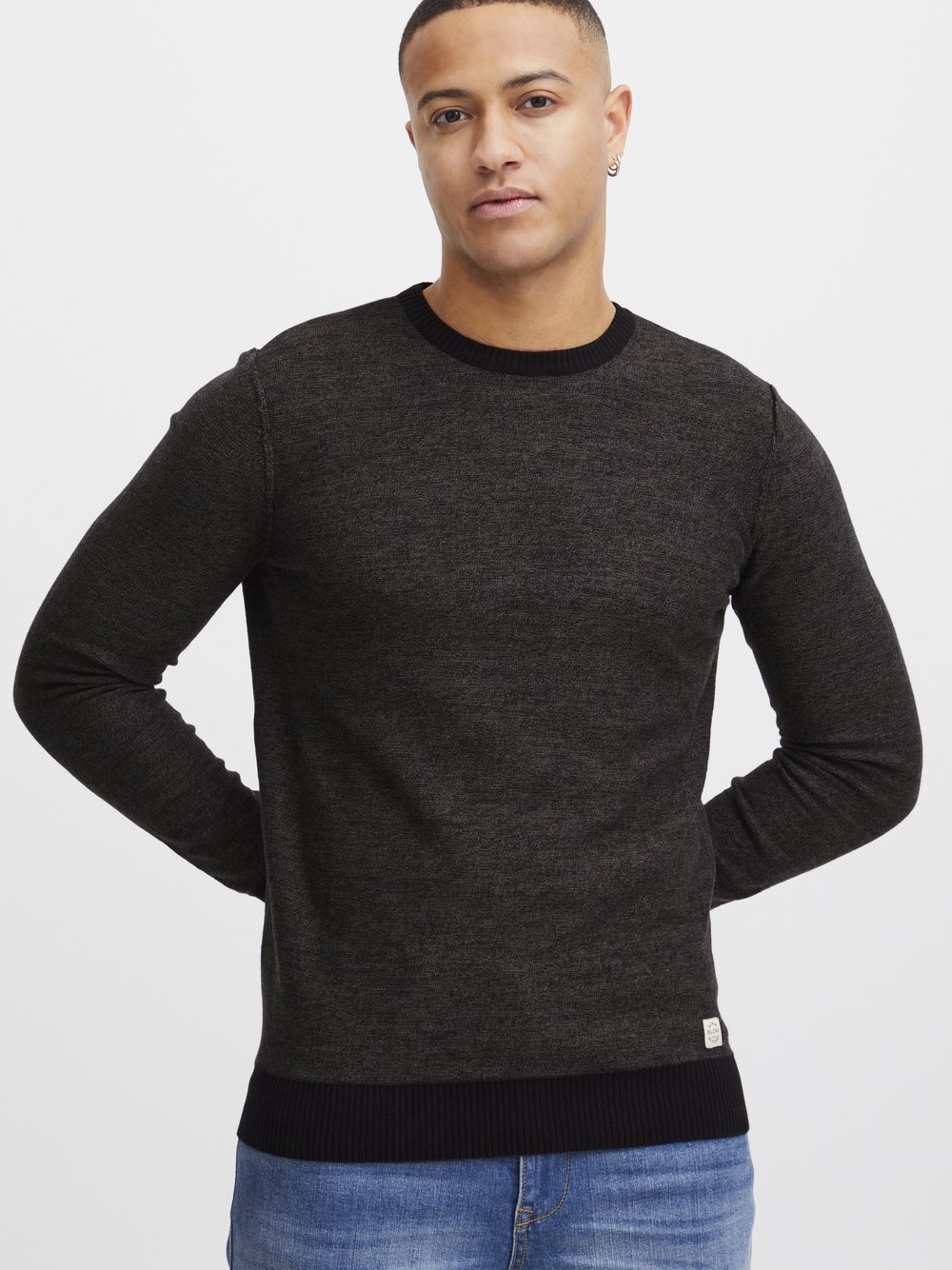 BLEND Rundhalspullover Herren schwarz, XXXL Image