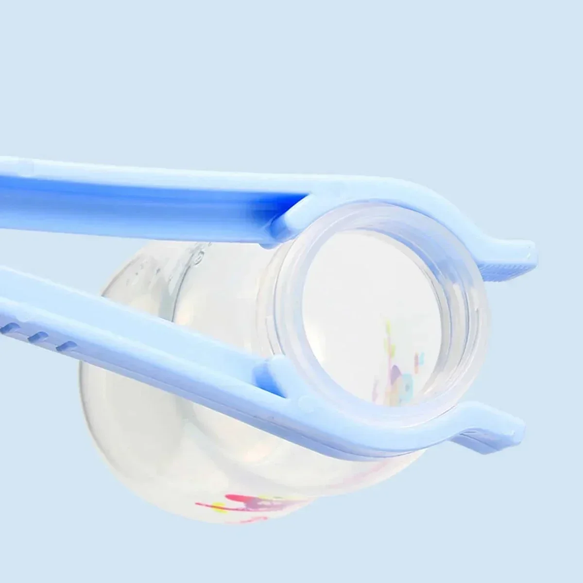 1 x rutschfester Clip, multifunktionaler Flaschenclip, verlängerter Griff, Babyflaschenklemme, Vermeidung von Verbrennungen mit Dampfwasserschutz Image