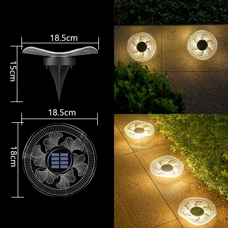 Outdoor Solar Garten Lichter Wasserdichte LED Lampe Acryl Solar Lampe Balkon Hof Beleuchtung Wand Dekor LED Vergraben Licht