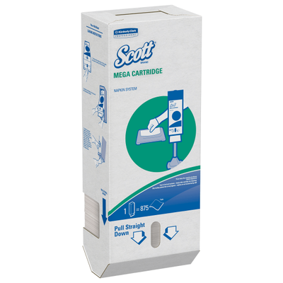 Scott Mega Cartridge 1-Ply Napkins, 6-1/2