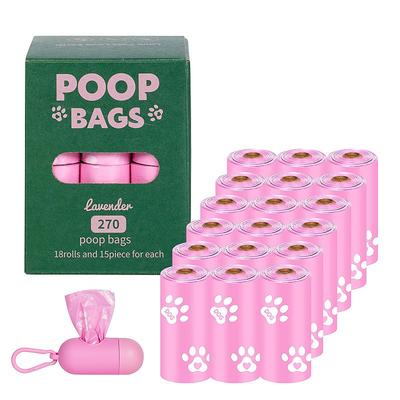 New Environmentally Friendly Biodegradable Dog Poop Bag Portable Poop Bag Hands-Free Clip Dispenser Pet Garbage Bag 18 Rolls With Dispenser