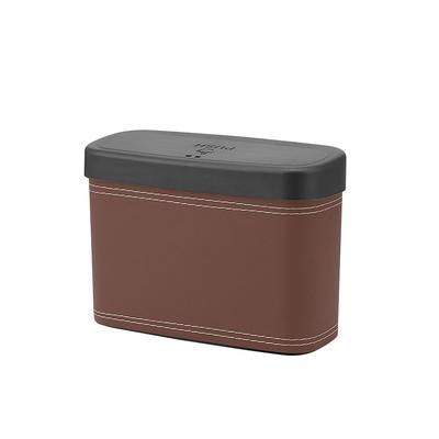 Universal Car Trash Can Vehicle Trash Bin Car Seat Back Door Hanging Storage Box Multi-Functional Car Accessories Foldable Trash Bag Organizer Lidded Car Trash Can