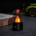 1 lampadina retrò, luce notturna, luce a fiamma saltellante, luce da comodino per camera da letto, luce a LED, ricarica e collegamento USB, luce d'atmosfera da tavolo a doppio uso, luce d'atmosfera