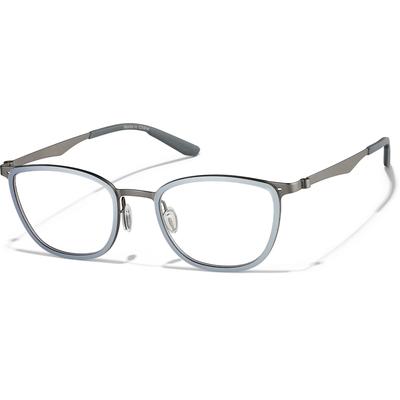 Zenni Rectangle Glasses Gray Mixed Full Rim Frame