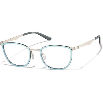 Zenni Rectangle Glasses Blue Mixed Full Rim Frame