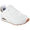 Sneaker SKECHERS "UNO-JUNGLE NITE", Damen, Gr. 35, bunt (weiß, leo), Lederimitat, animal-print, sportlich, Schuhe, Schnürschuh, Freizeitschuh mit Wedge-Absatz